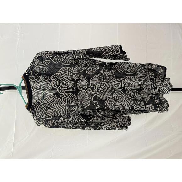 FESA Black and White Embellished Women's Tunic Medium - Picture 6 of 6